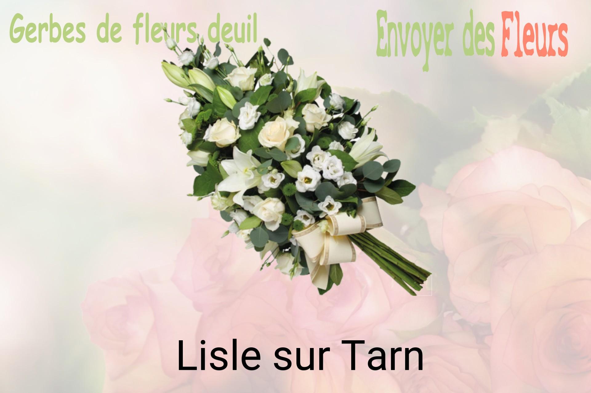 Gerbe de fleurs de deuil livrée à Lisle-sur-Tarn